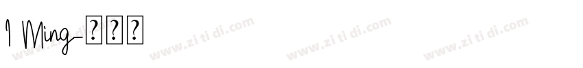 I Ming字体转换